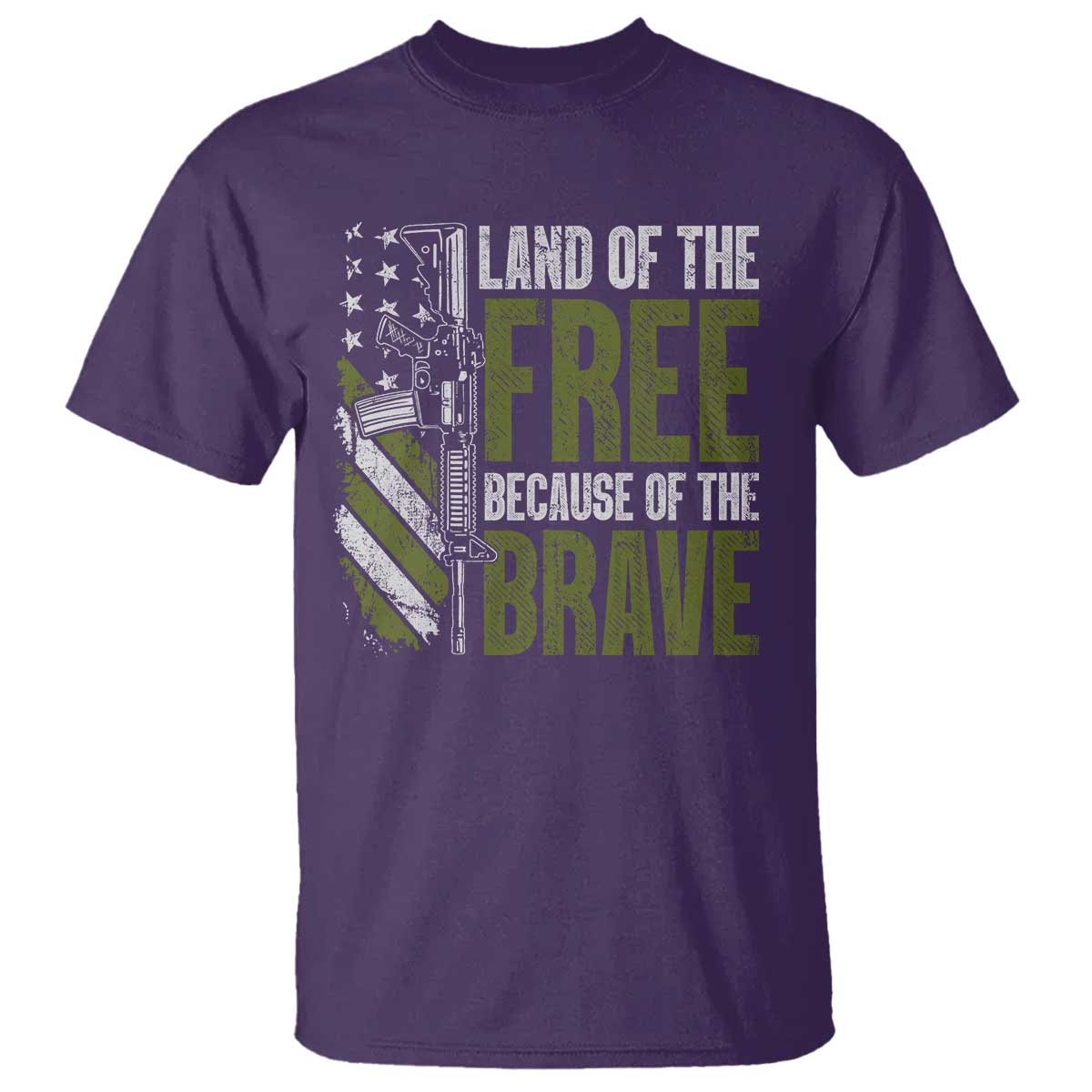 land-of-the-free-because-of-the-brave-t-shirt-gun-american-flag