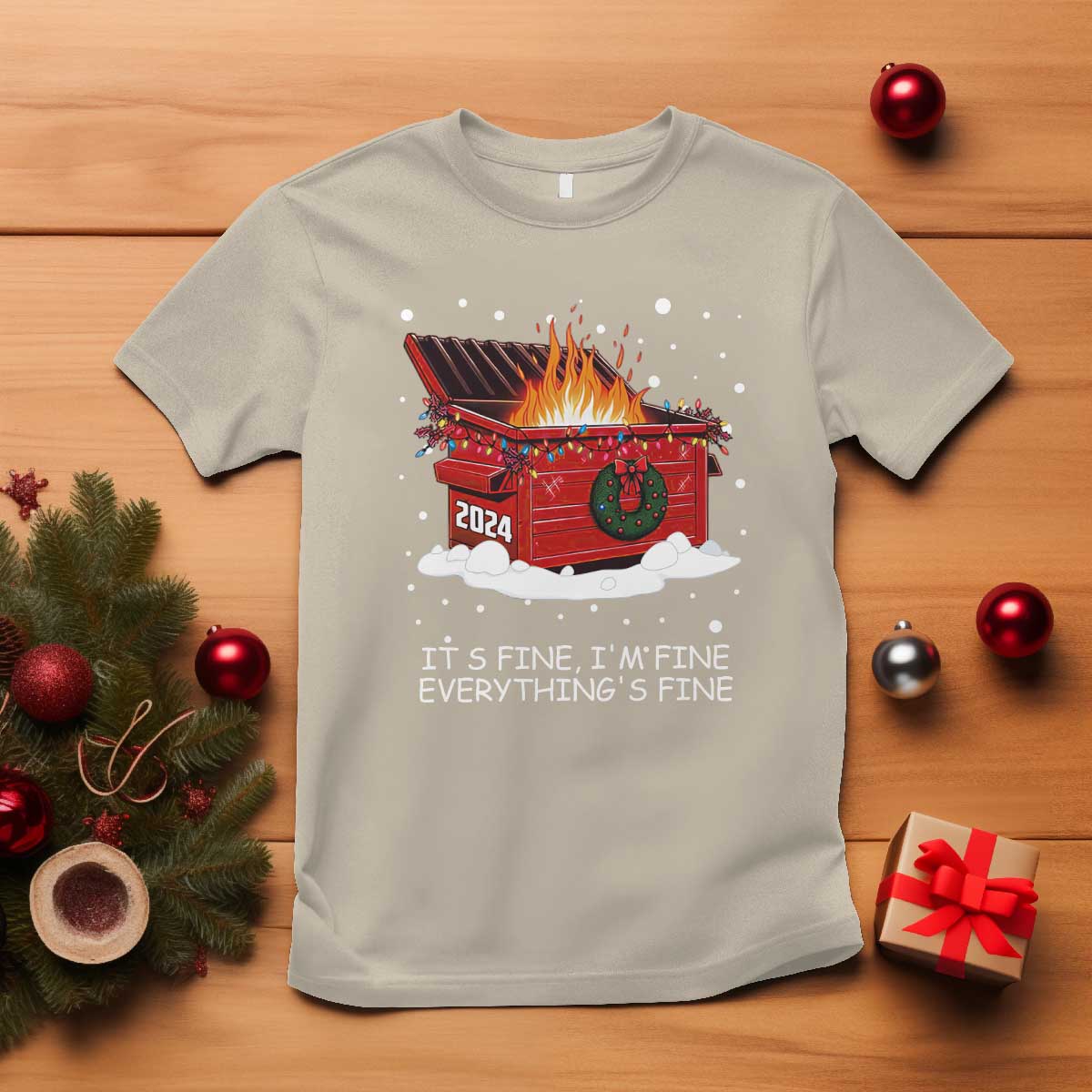 dumpster-fire-t-shirt-everythings-fine-funny-christmas