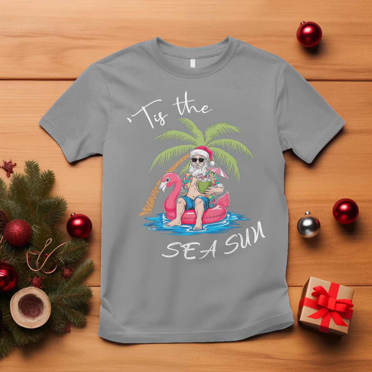 hawaiian-christmas-hawaii-santa-t-shirt-tis-the-sea-sun-beach-hawaii-xmas-in-july-tropical-xmas-gift-family-holiday