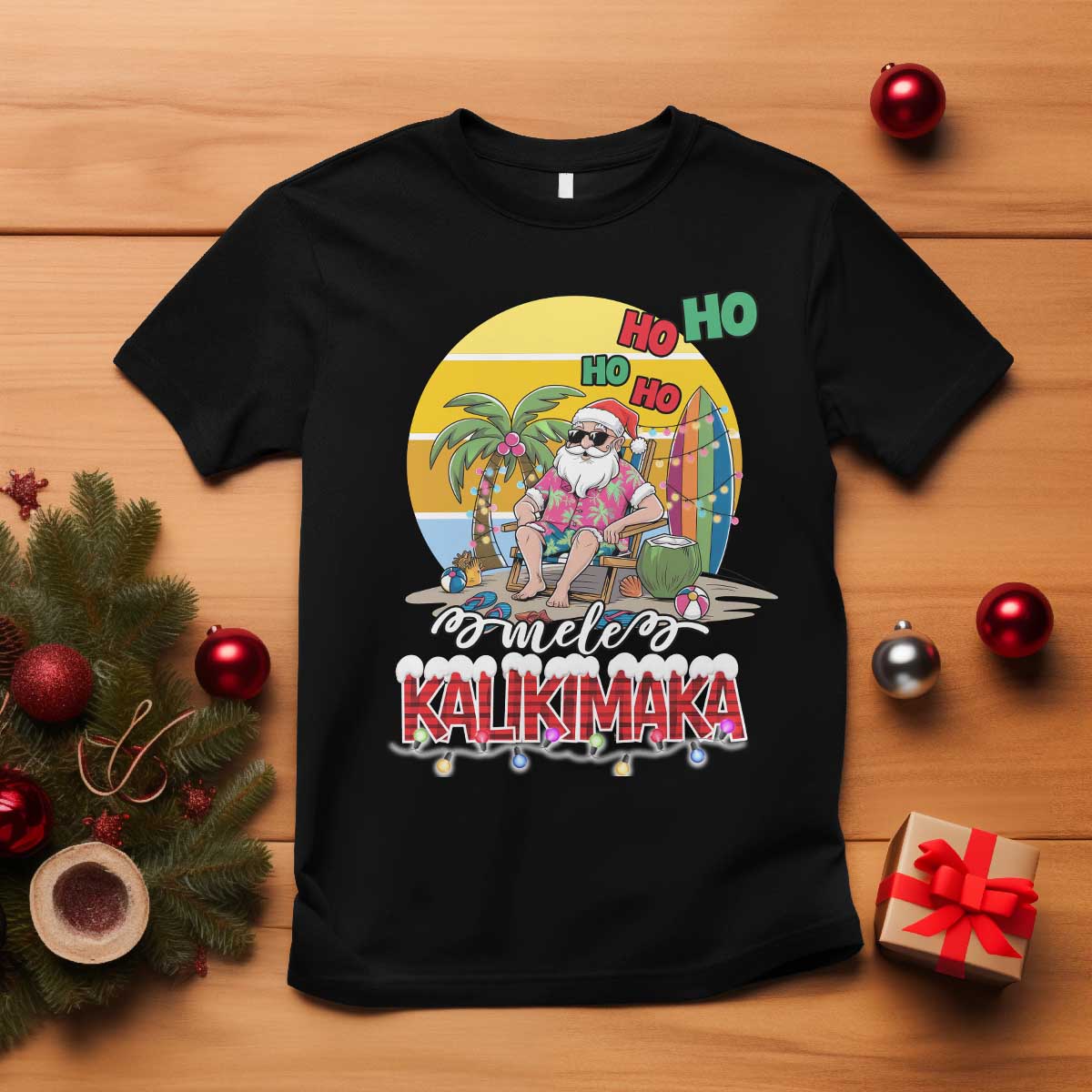mele-kalikimaka-hawaiian-christmas-in-july-hawaii-santa-t-shirt-xmas-family-beach-vacation