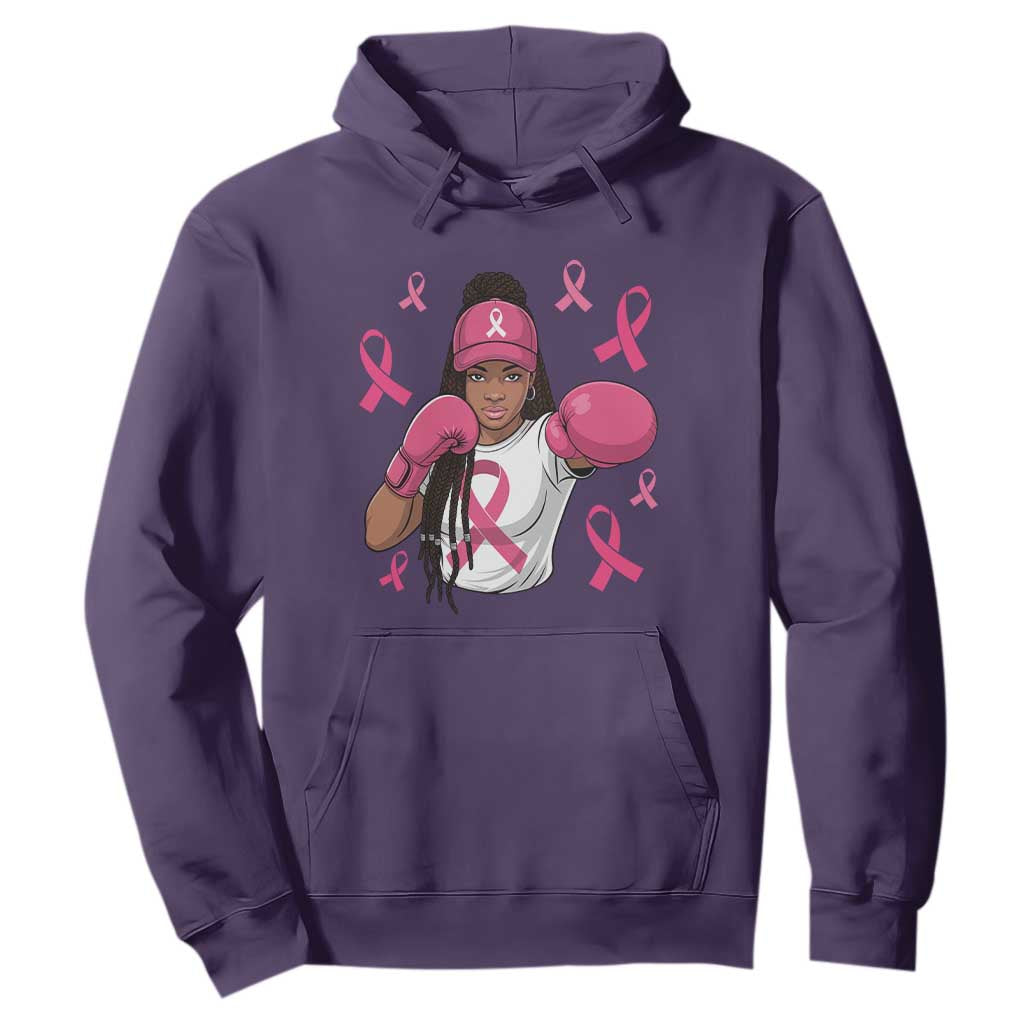 Black Women Fight Breast Cancer Support Hoodie Pink Ribbon African American