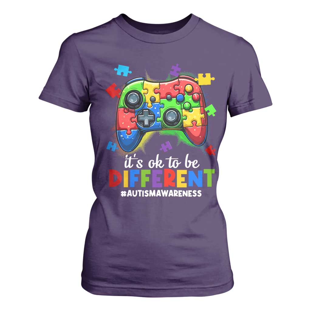 Video Game Autism Support T Shirt For Women It's Ok To Be Different Kids