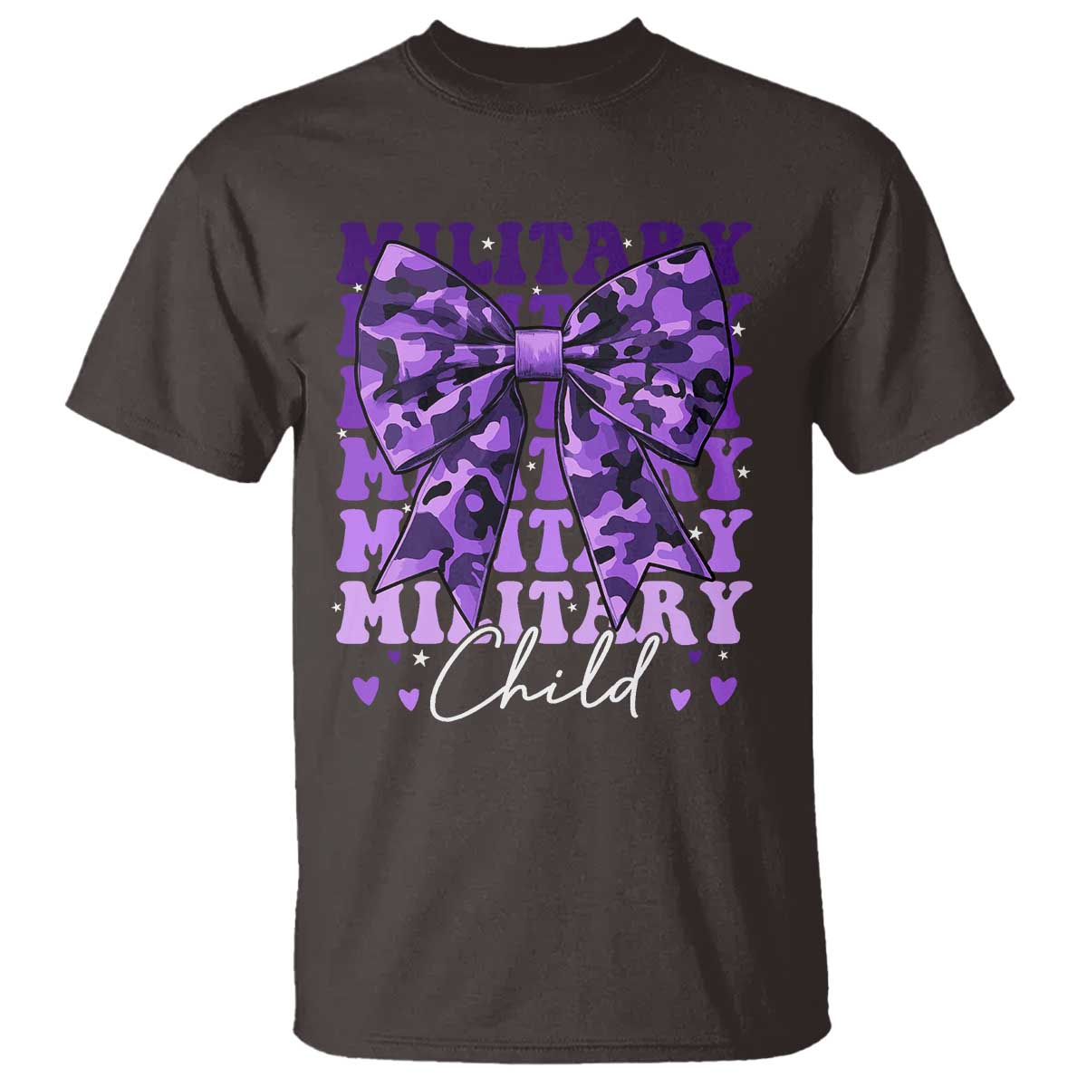military-child-coquette-bow-t-shirt-purple-up-camo-kids-girls