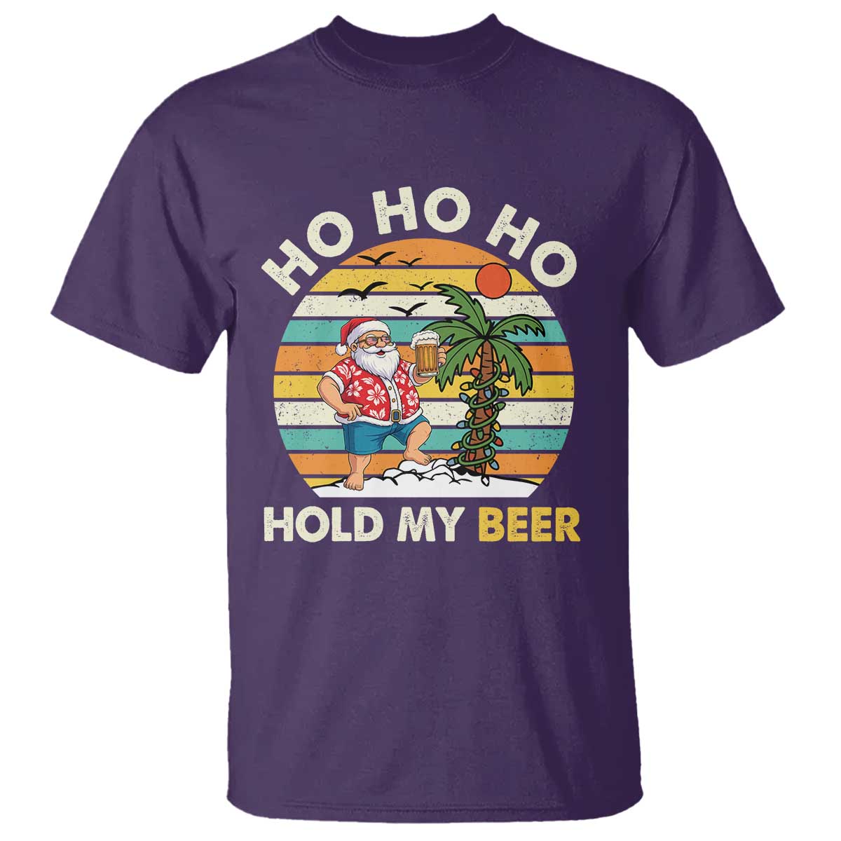 christmas-in-july-santa-ho-ho-hold-my-beer-t-shirt-summer-beach-hawaii-santa-usa-flag