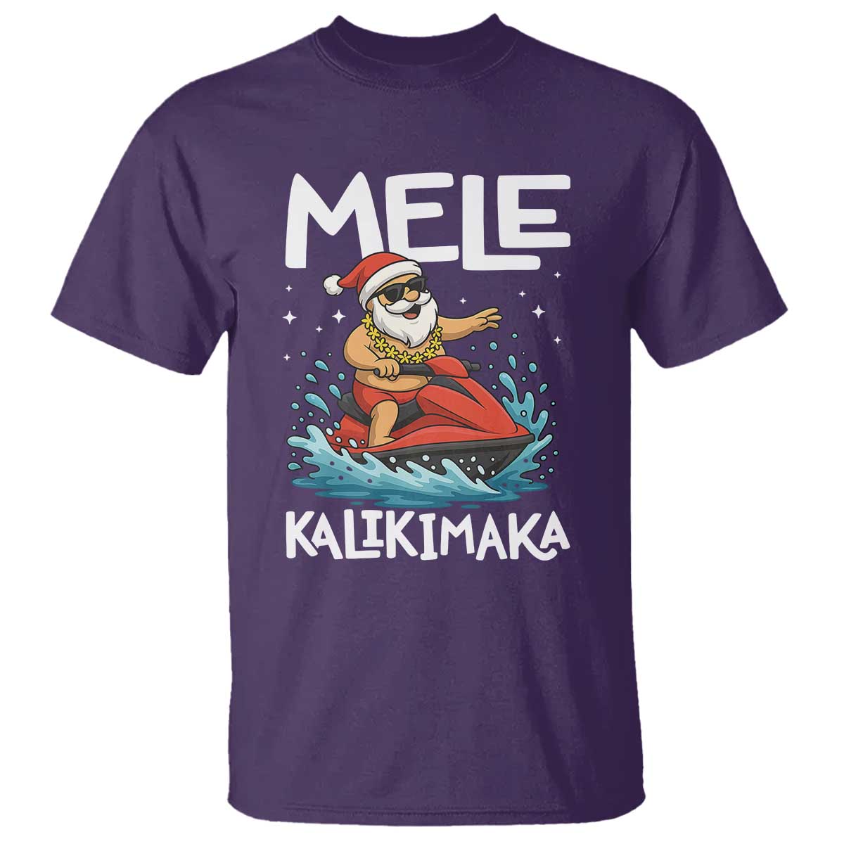 mele-kalikimaka-hawaiian-christmas-t-shirt-funny-santa-jet-ski-summer-beach-xmas-in-july