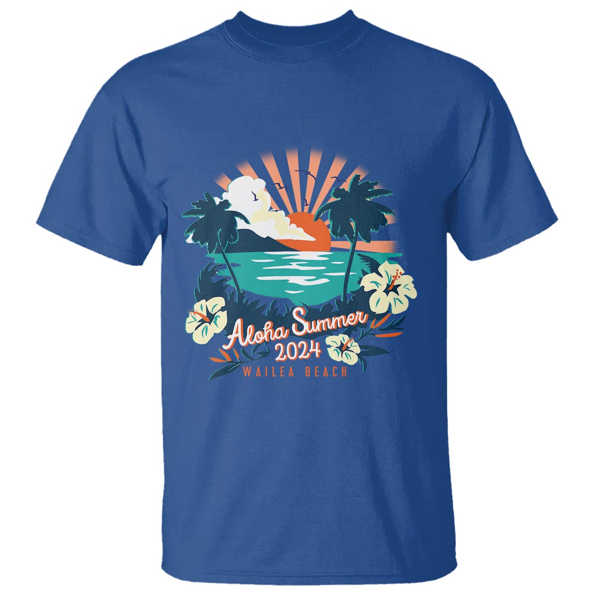 summer-beach-t-shirt-vintage-aloha-summer-2024-wailea-hibiscus-flower