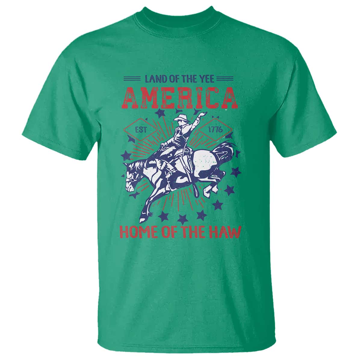 funny-4th-of-july-western-cowboy-t-shirt-america-land-of-the-yee-home-of-the-haw