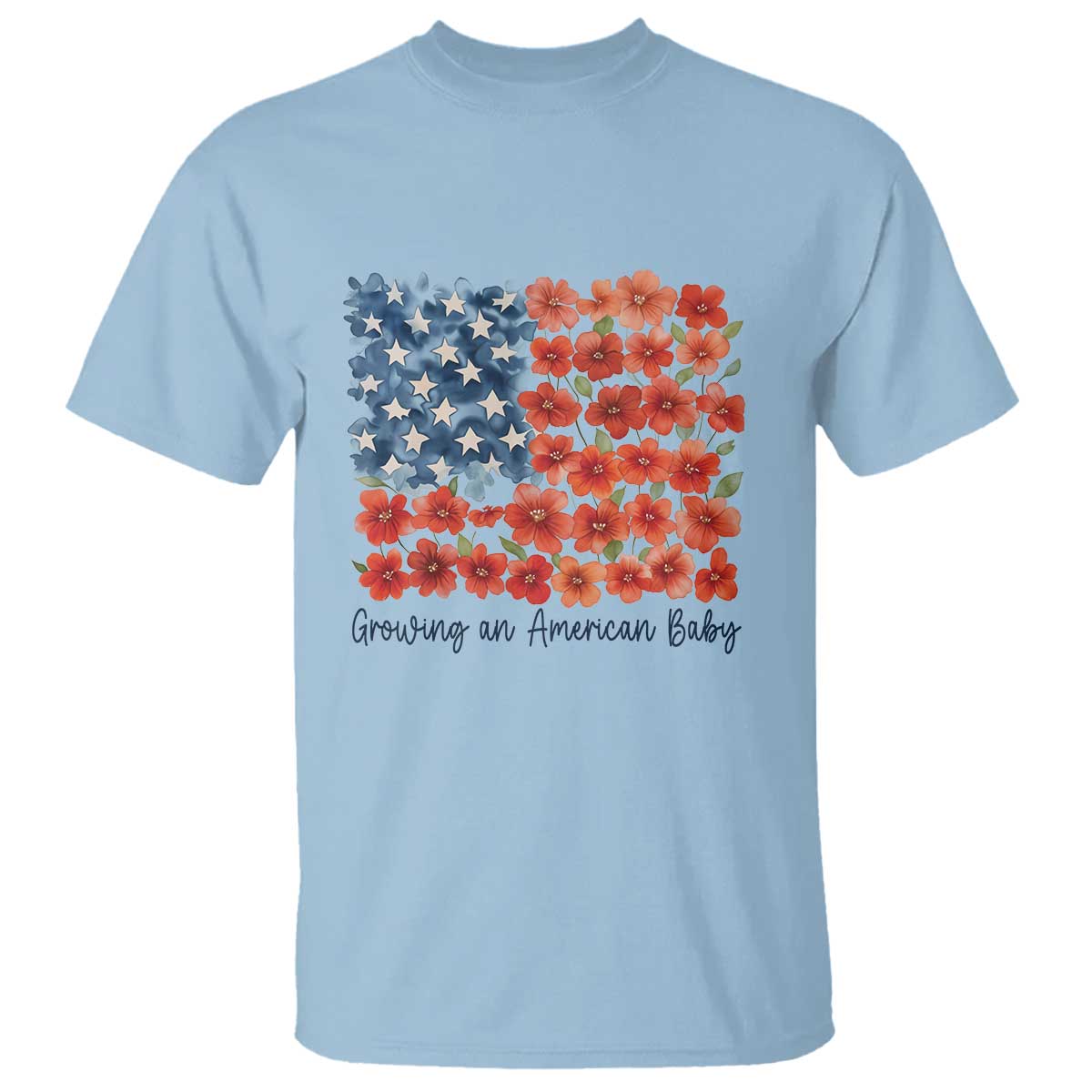 funny-4th-of-july-pregnancy-announcement-t-shirt-growing-an-american-baby-usa-flag-flowers