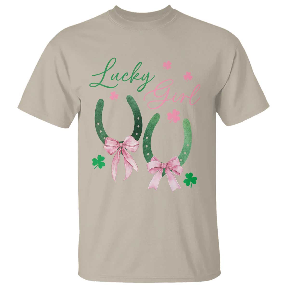 funny-st-patricks-day-coquette-t-shirt-lucky-girl-horseshoe-pink-bow