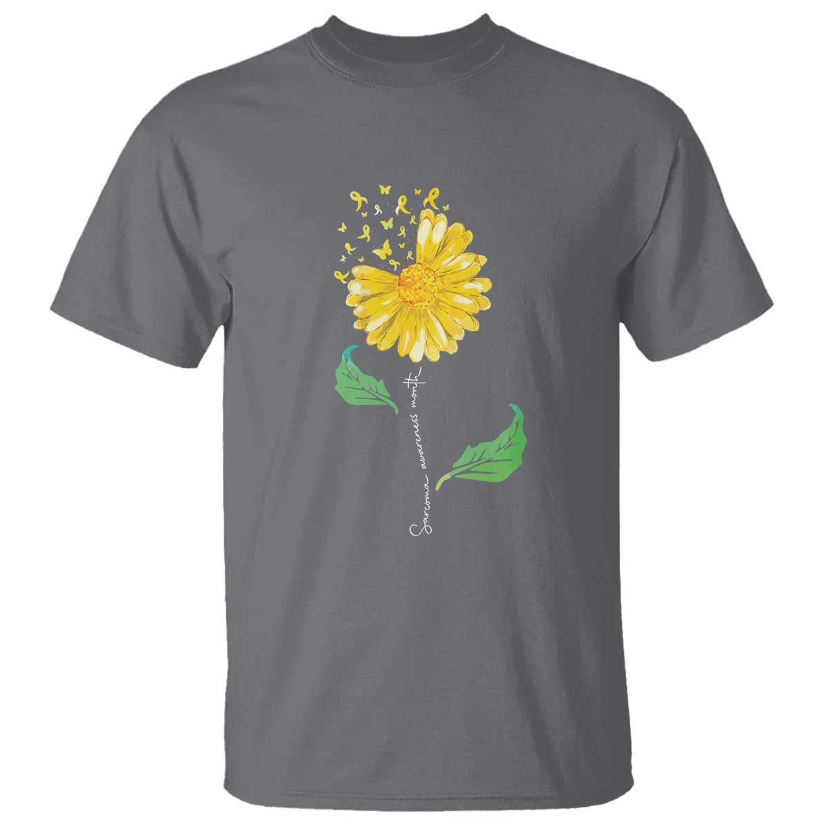 sarcoma-awareness-t-shirt-yellow-ribbon-flower