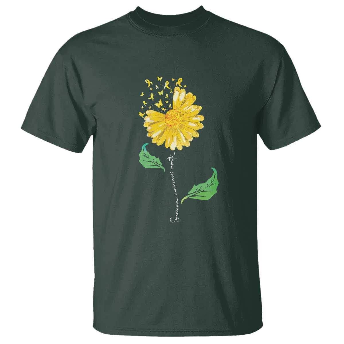 sarcoma-awareness-t-shirt-yellow-ribbon-flower