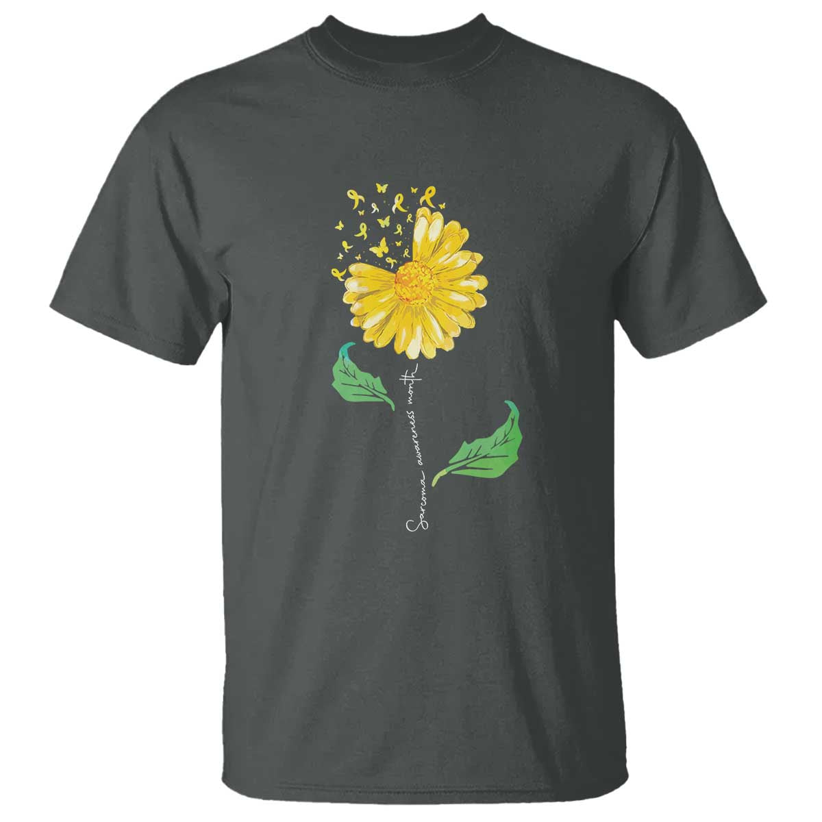 sarcoma-awareness-t-shirt-yellow-ribbon-flower