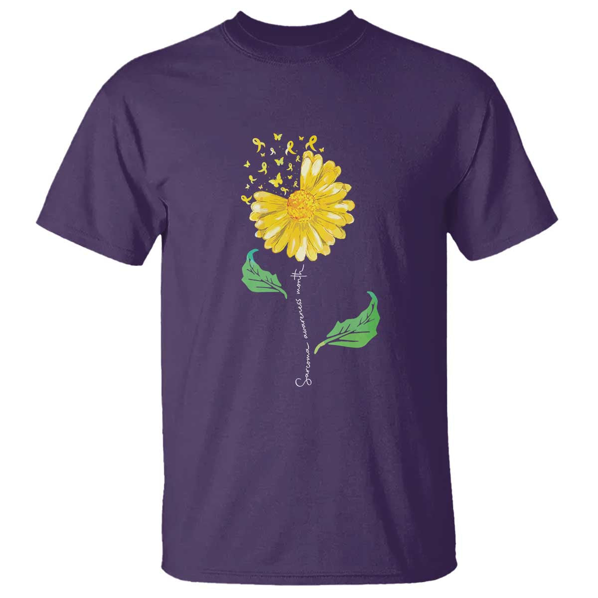 sarcoma-awareness-t-shirt-yellow-ribbon-flower