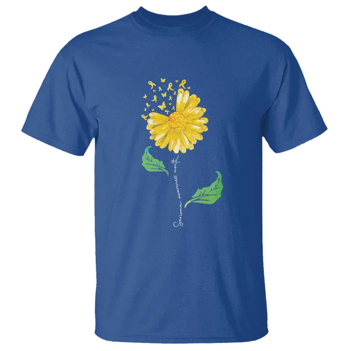 sarcoma-awareness-t-shirt-yellow-ribbon-flower