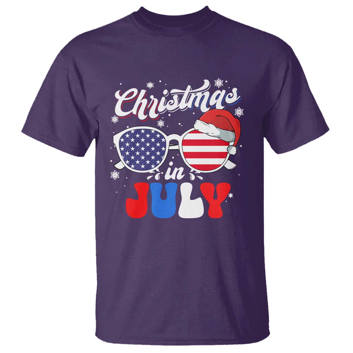 christmas-in-july-t-shirt-santa-hat-sunglasses-usa-flag-4th-of-july-xmas