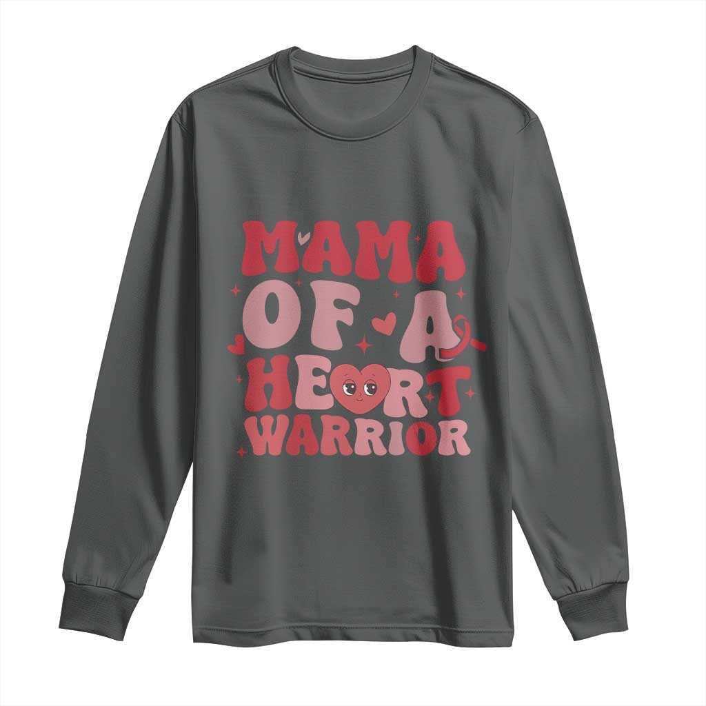 Mama Of A Heart Warrior Long Sleeve Shirt Congenital Heart Disease CHD Support