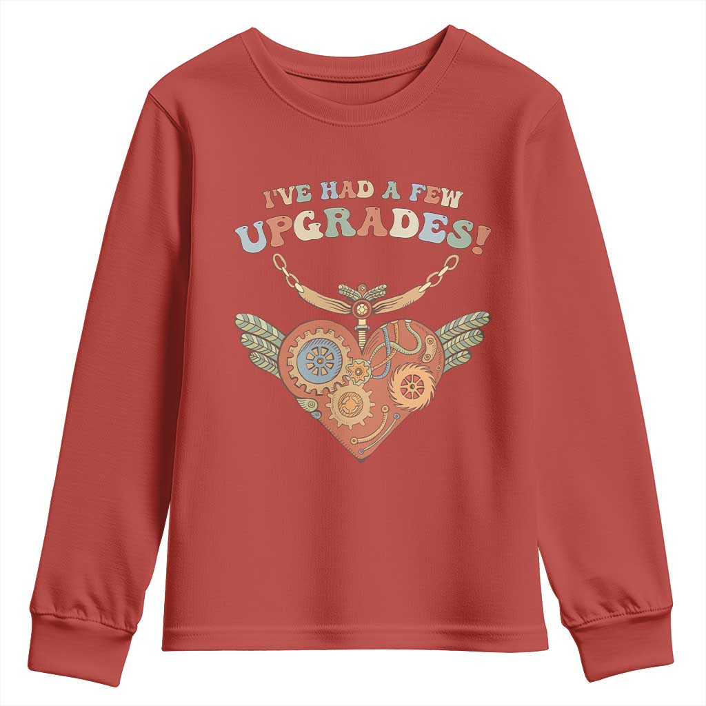 Congenital Heart Disease CHD Support Youth Sweatshirt I've Had A Few Upgrades Toy Heart