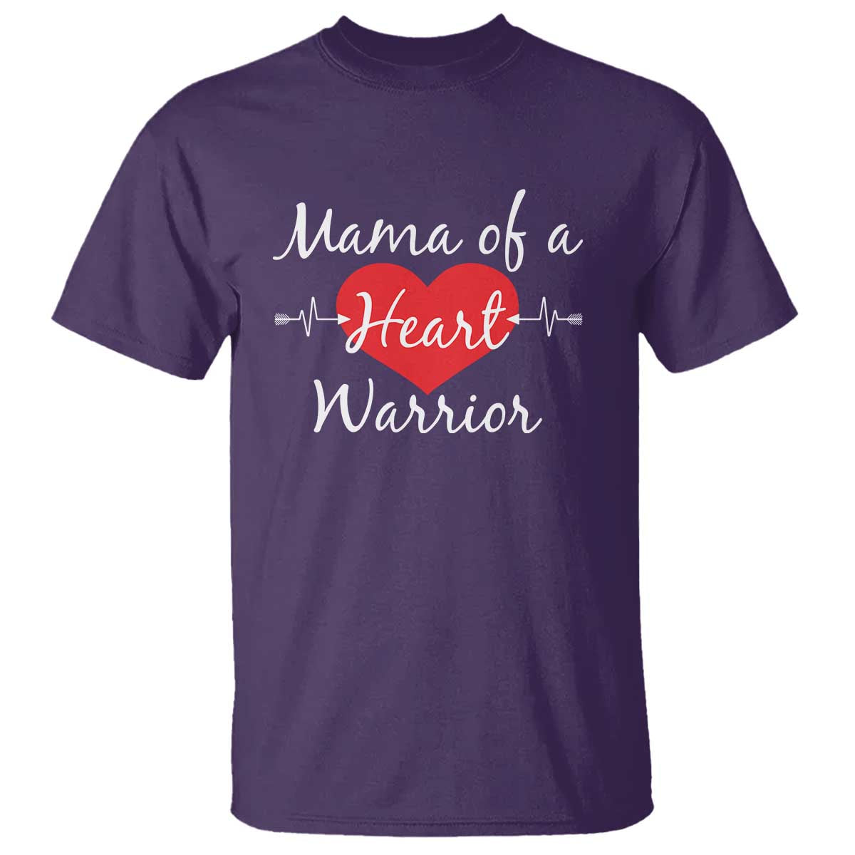 Mama Of A Heart Warrior T Shirt CHD Support Heart