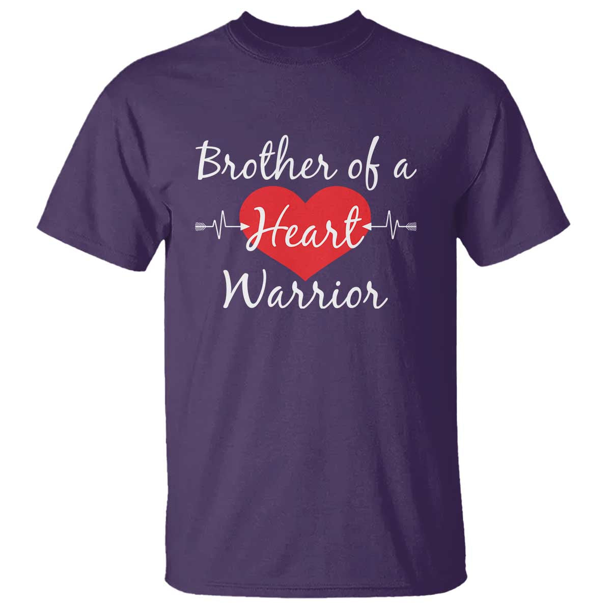 Brother Of A Heart Warrior T Shirt CHD Support Heart