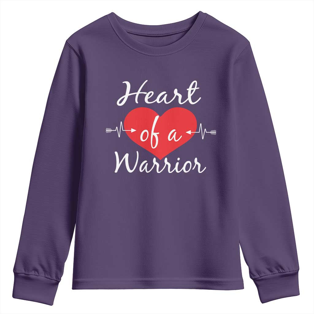 Heart Of A Warrior Youth Sweatshirt CHD Support Heart