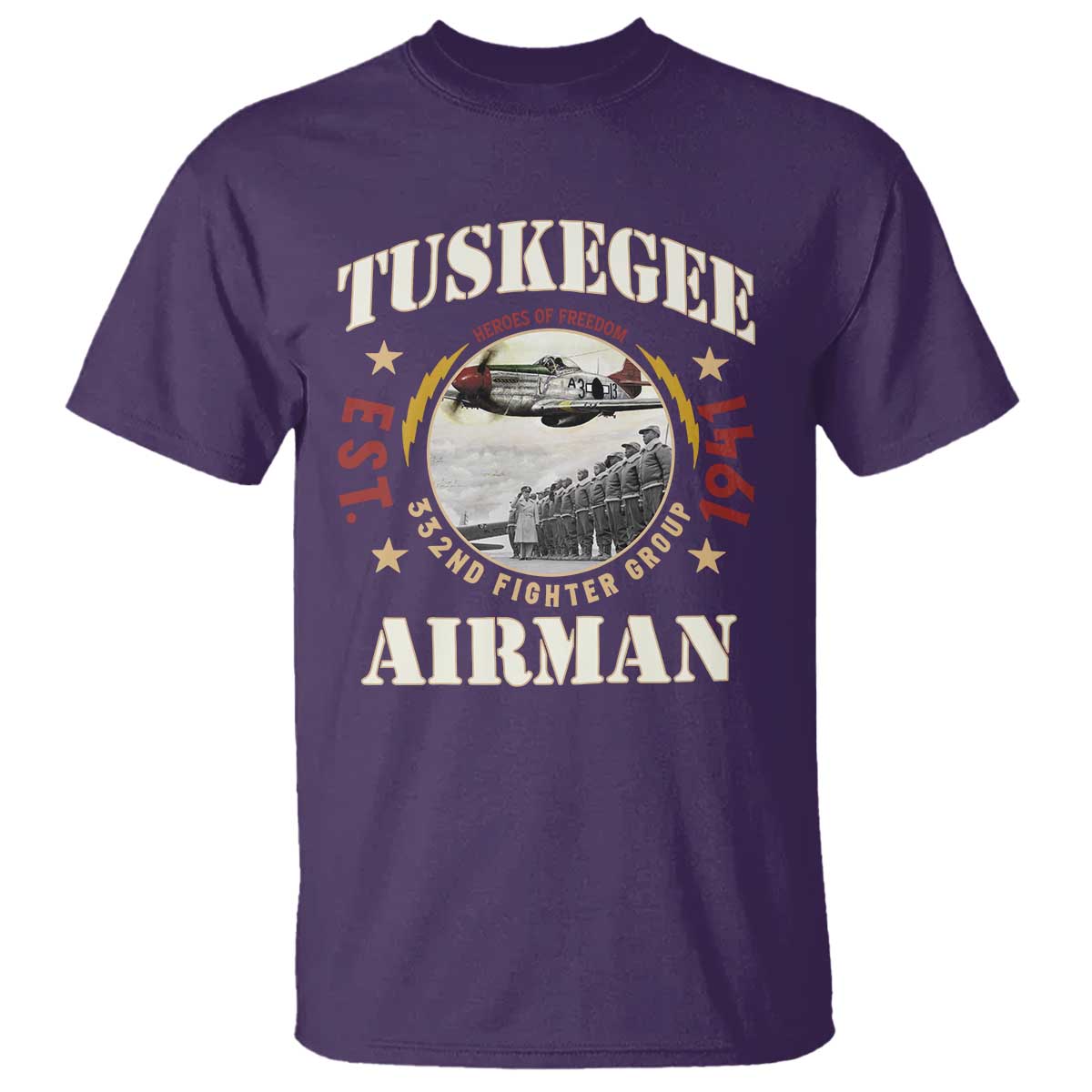 tuskegee-airman-t-shirt-heroes-of-freedom-332nd-fighter-group-est-1941