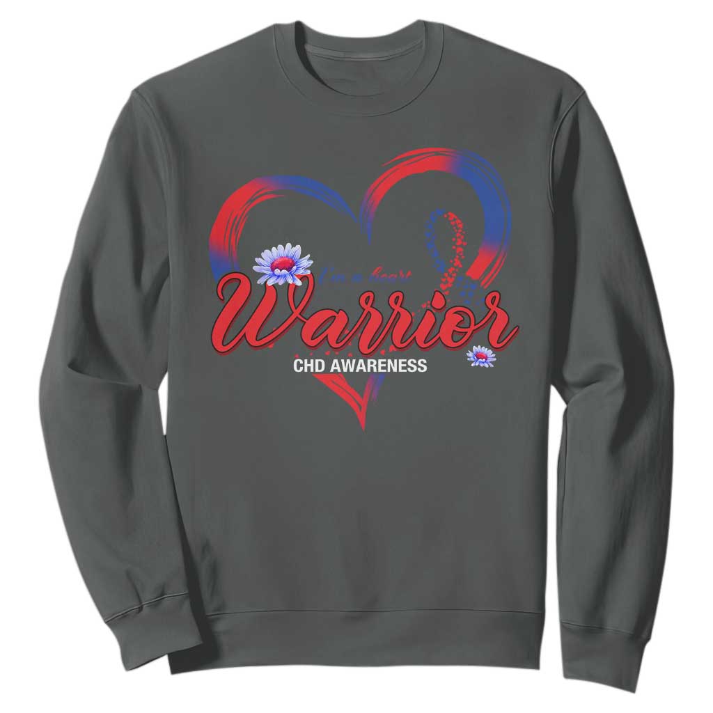 I'm A Heart Warrior Sweatshirt Congenital Heart Disease CHD Support