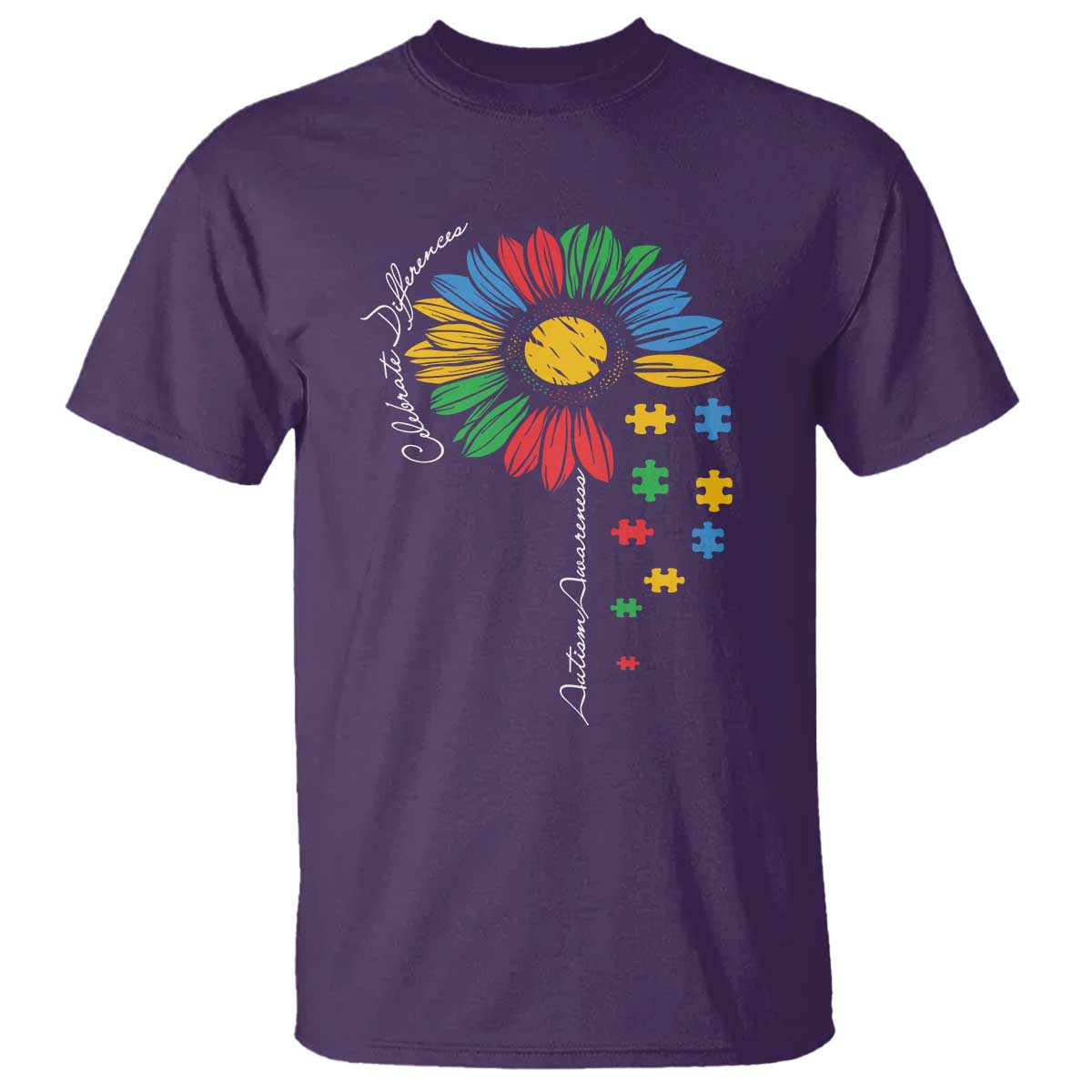 autism-awareness-celebrate-differences-t-shirt-sunflower-puzzle-pieces