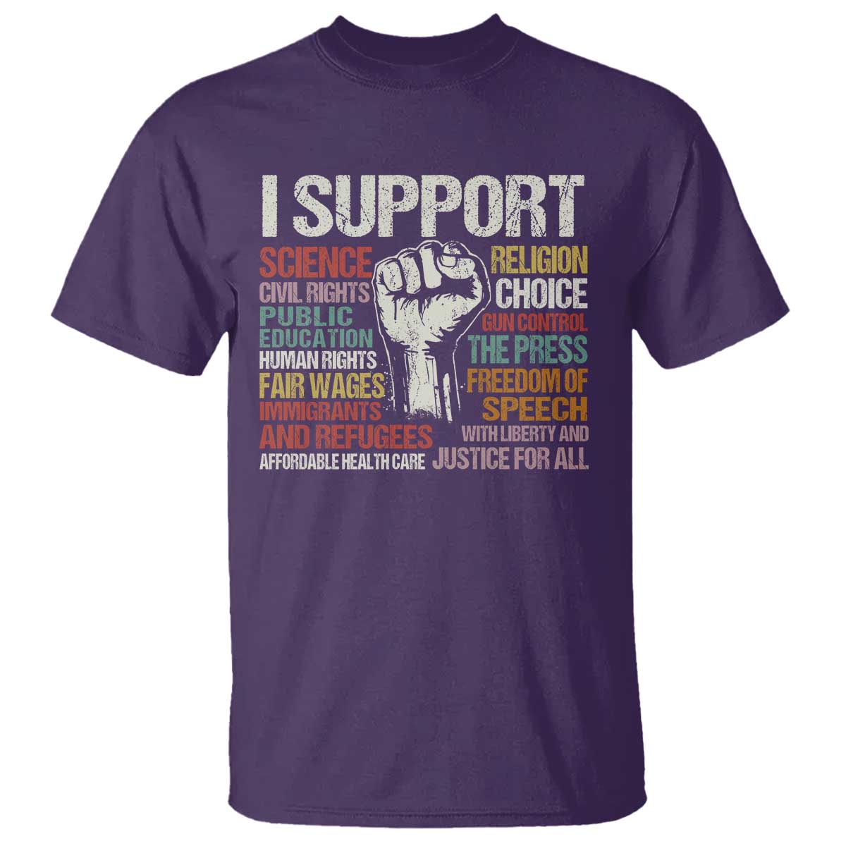 i-support-progressive-liberal-human-rights-t-shirt-vintage-hand-fist