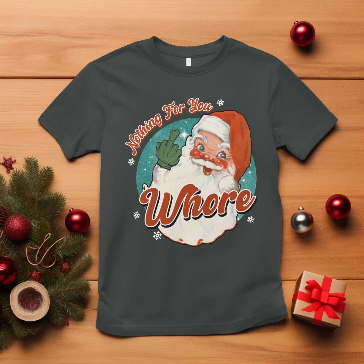 funny-christmas-retro-santa-t-shirt-nothing-for-you-whore-middle-finger