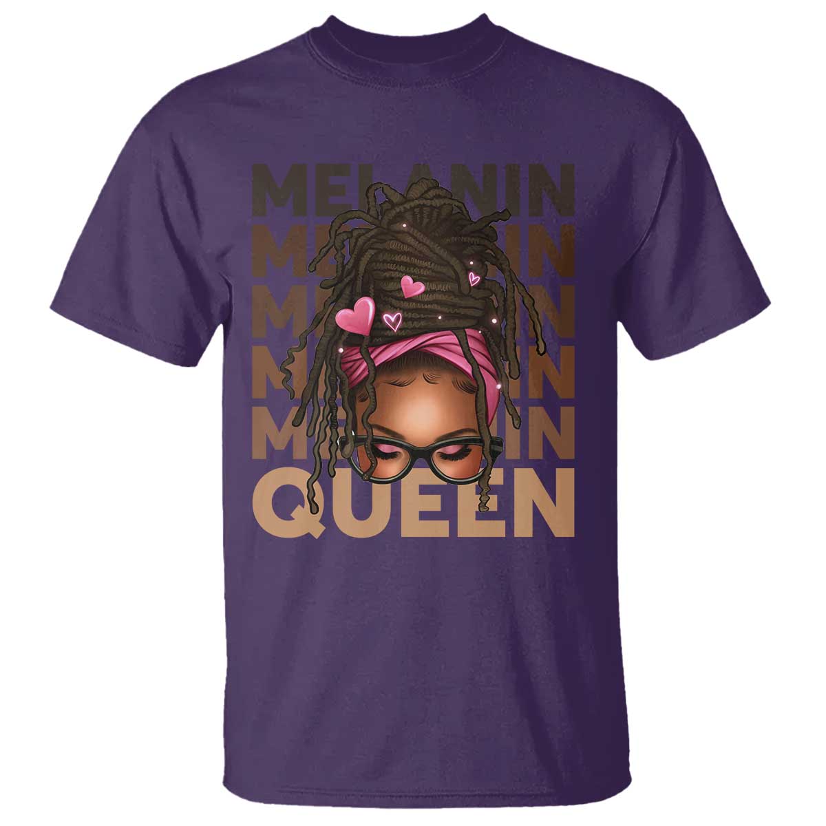 african-american-pride-t-shirt-melanin-queen-afro-messy-bun