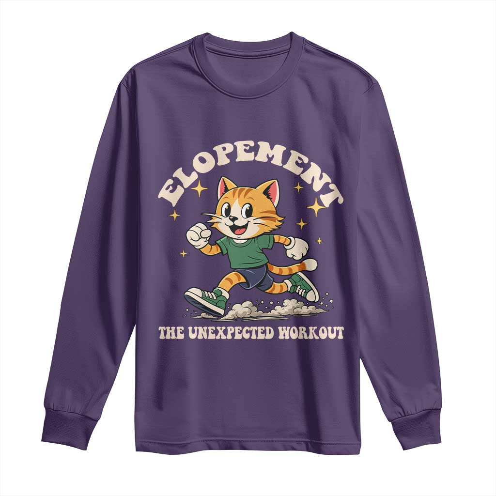 Elopement The Unexpected Workout Long Sleeve Shirt Autism Neurodiversity Cat
