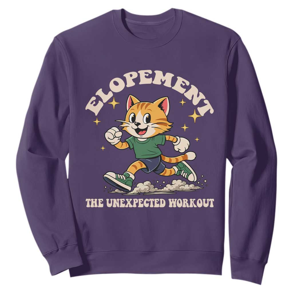 Elopement The Unexpected Workout Sweatshirt Autism Neurodiversity Cat