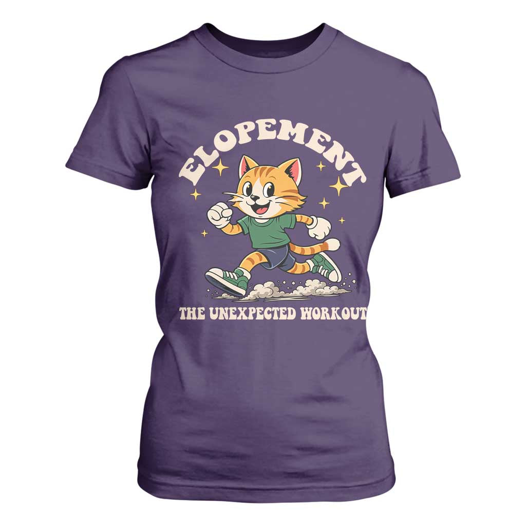 Elopement The Unexpected Workout T Shirt For Women Autism Neurodiversity Cat