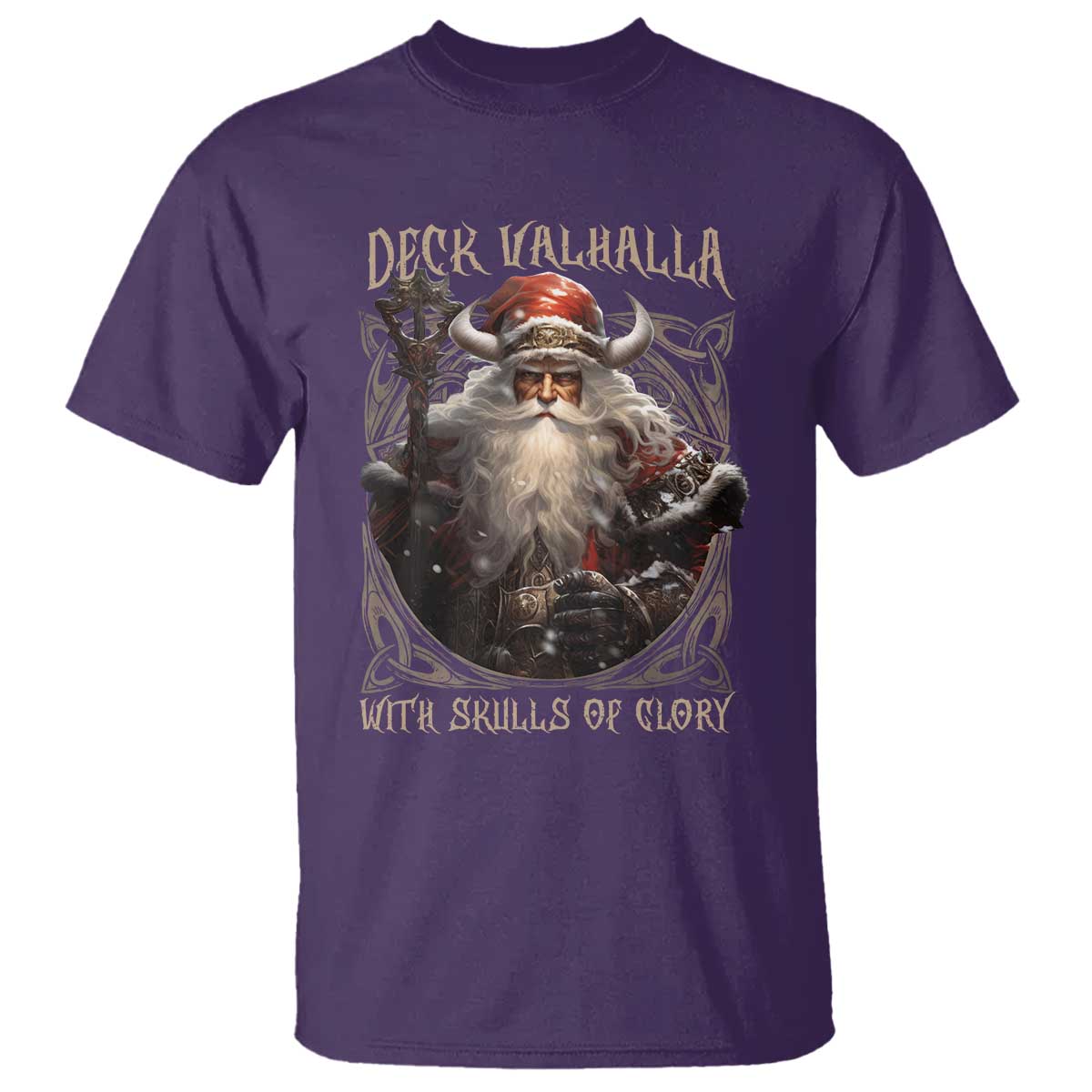 viking-christmas-t-shirt-deck-valhalla-with-skulls-of-glory-santa-yule-xmas