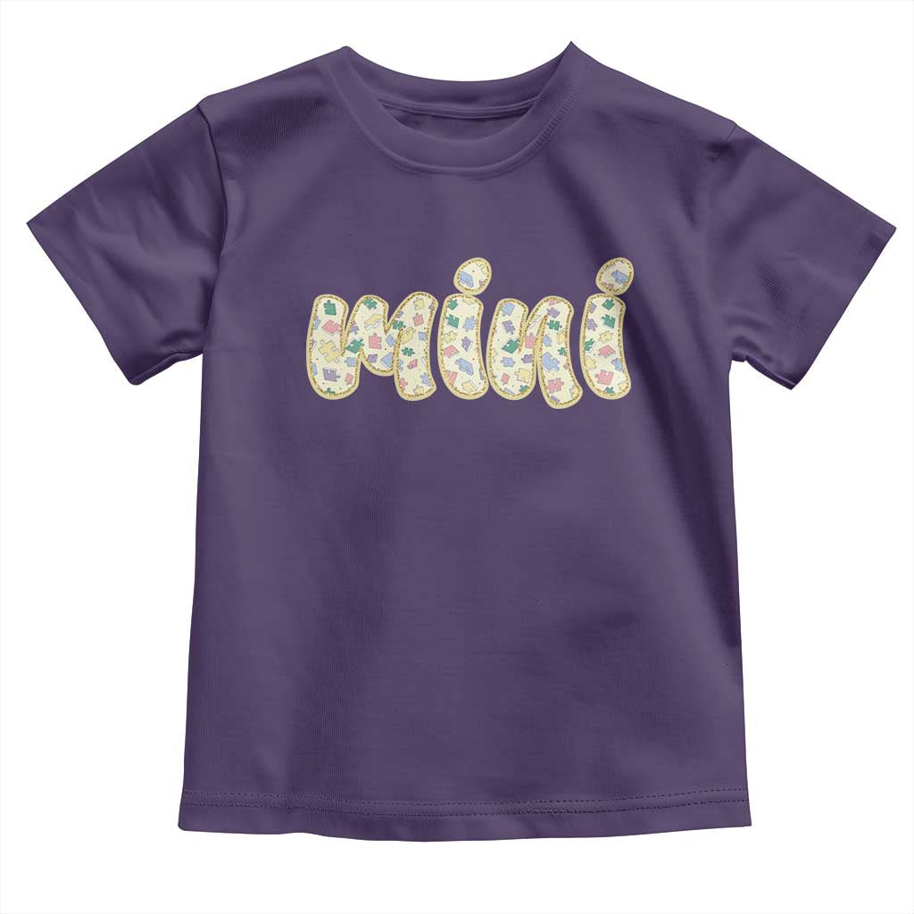 Autism Mini Toddler T Shirt Autism Support Mental Health Puzzle Glitter Print