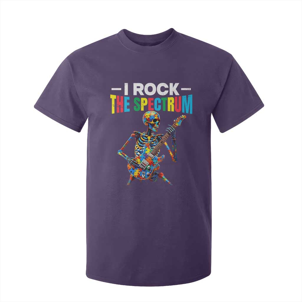 Autism Skeleton Rocker T Shirt For Kid I Rock The Spectrum Autism Awareness