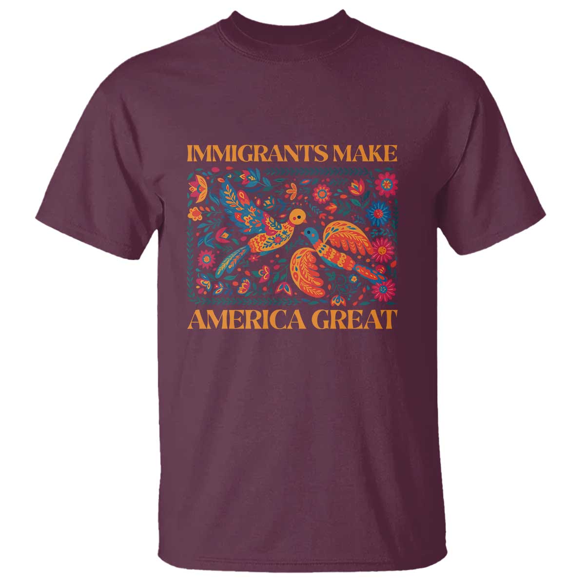 funny-immigrants-make-america-great-t-shirt-floral-flower-birds-human-rights