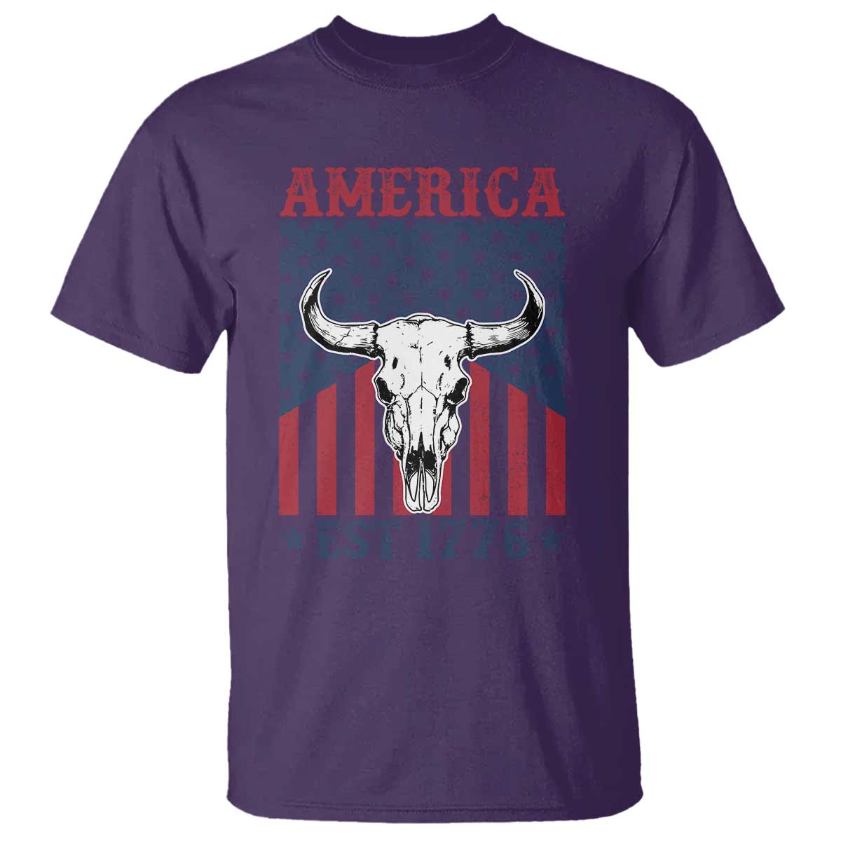 funny-4th-of-july-western-t-shirt-america-est-1776-long-horn-skull