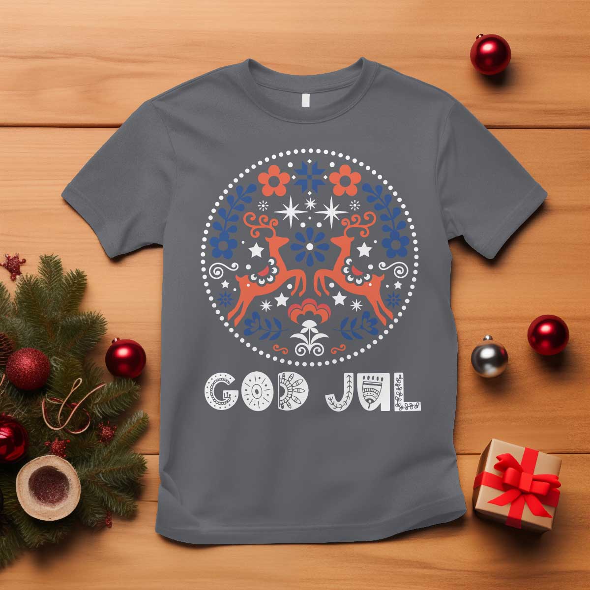 yule-god-jul-t-shirt-folk-art-scandinavian-reindeers