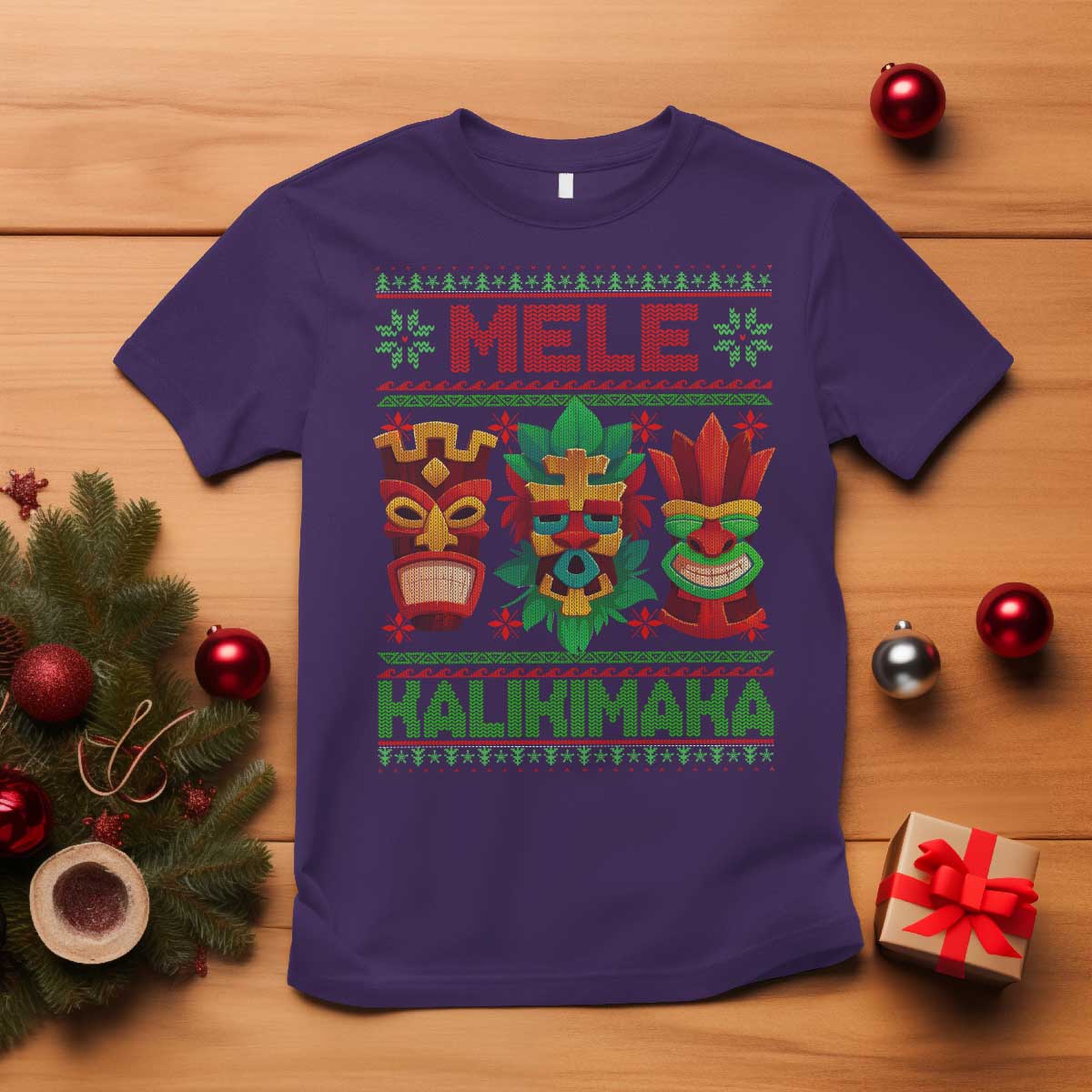 christmas-in-hawaii-t-shirt-mele-kalikimaka-ugly-tikis-kakau-tattoo