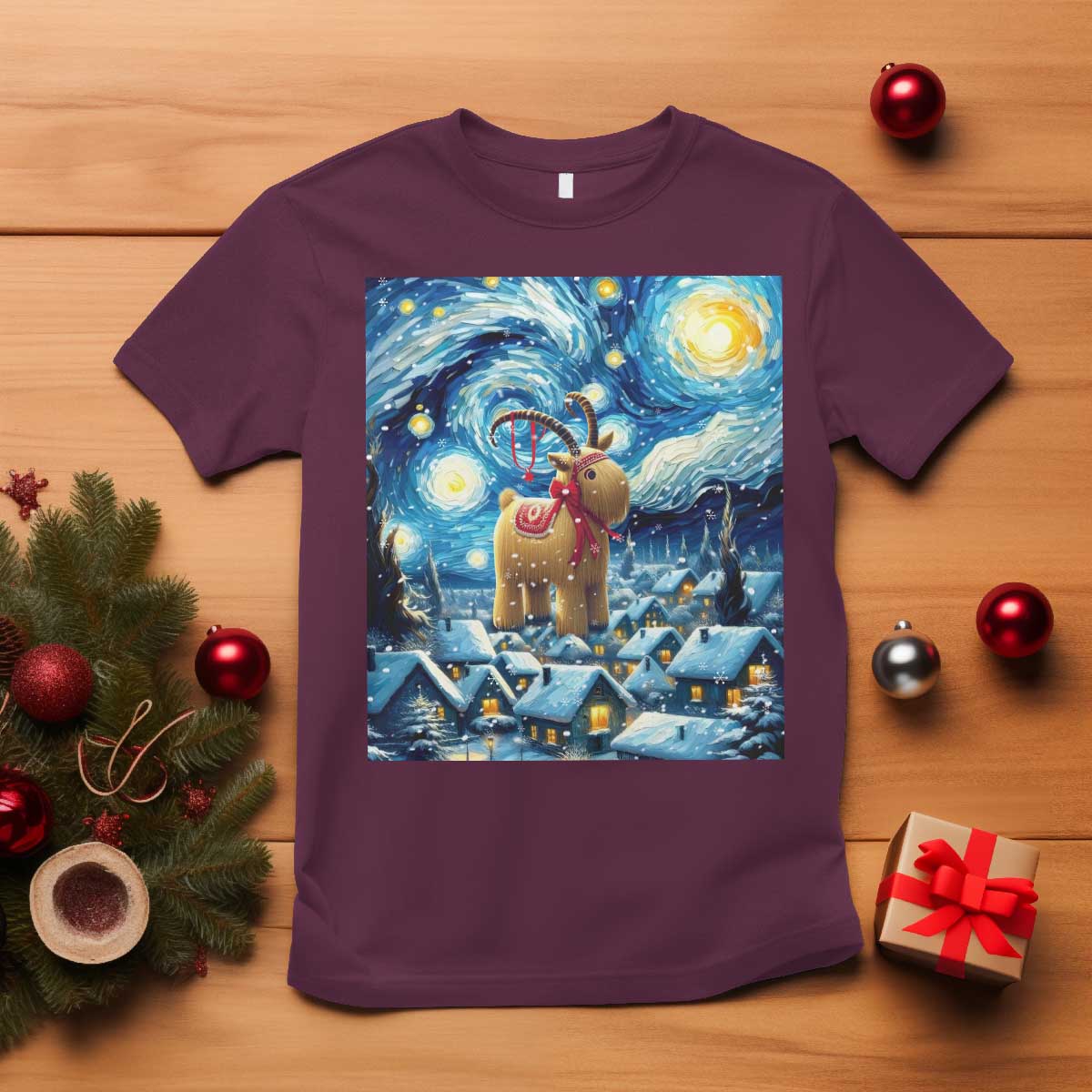 yule-goat-t-shirt-yule-starry-night-winter-solstice-christmas-vincent-van-gogh