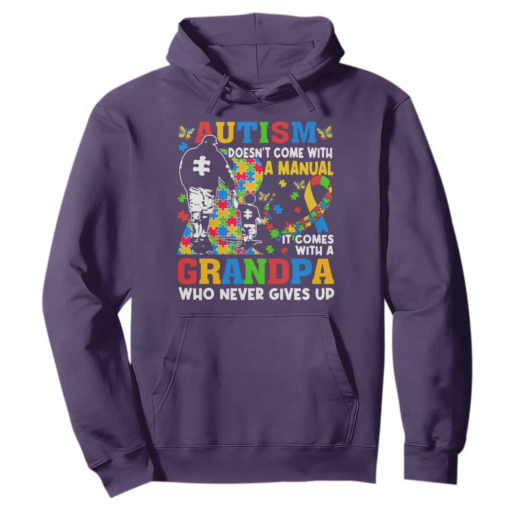 Autism Grandpa Hoodie Autism Doesn't Come With A Manual It Comes With A Grandpa