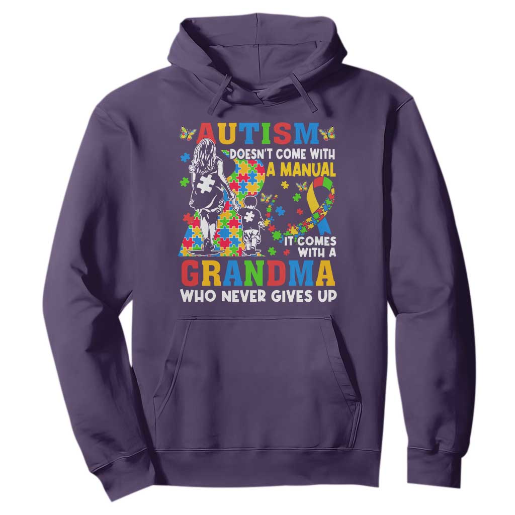 Autism Grandma Hoodie Autism Doesn't Come With A Manual It Comes With A Grandma