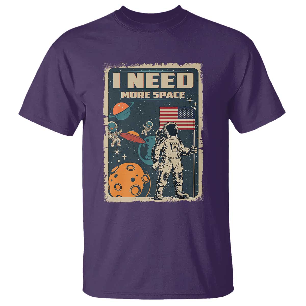 funny-i-need-more-space-t-shirt-retro-astronaut-spaceship-star-planets