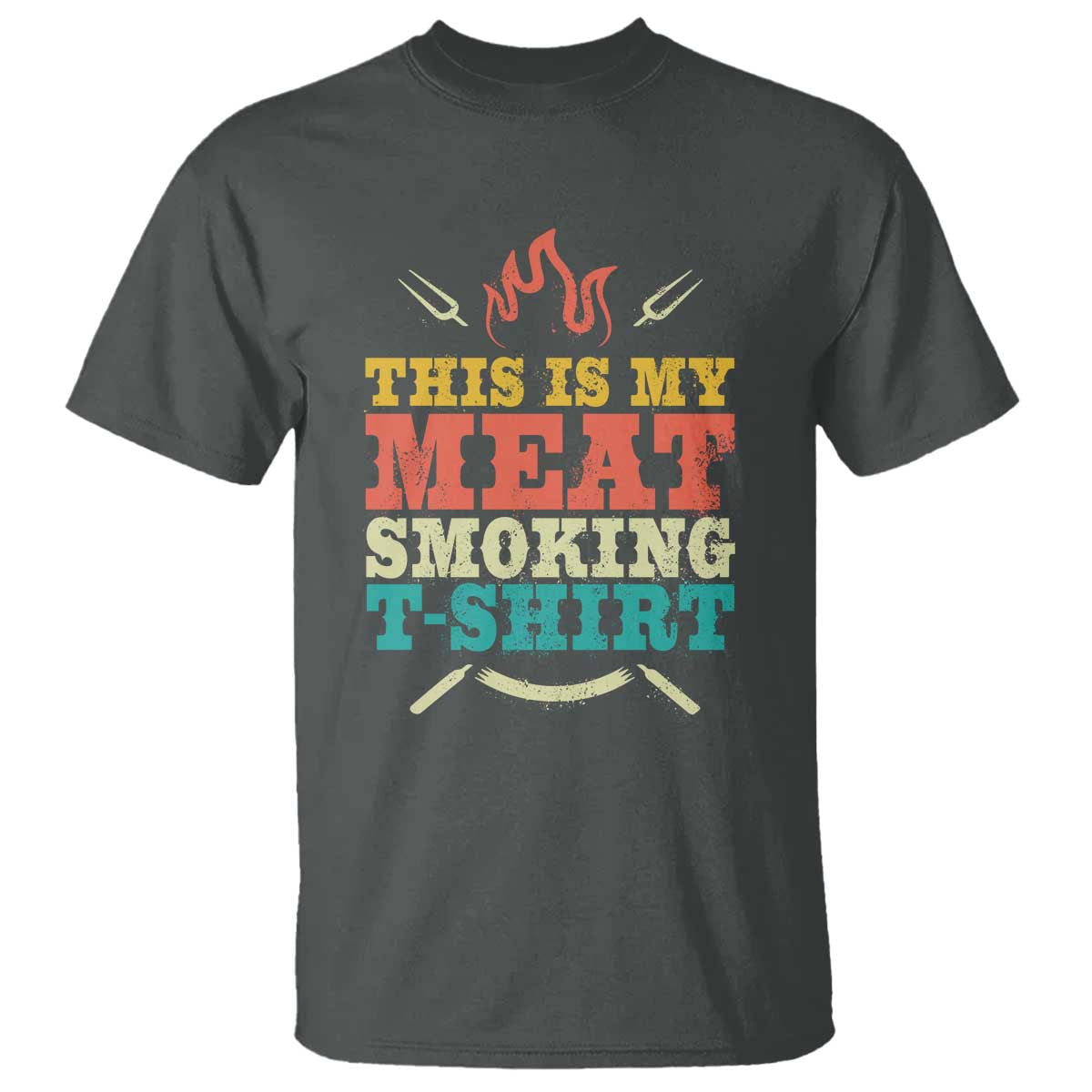 funny-grilling-bbq-t-shirt-this-is-my-meat-smoking-shirt-retro-fork-fathers-day