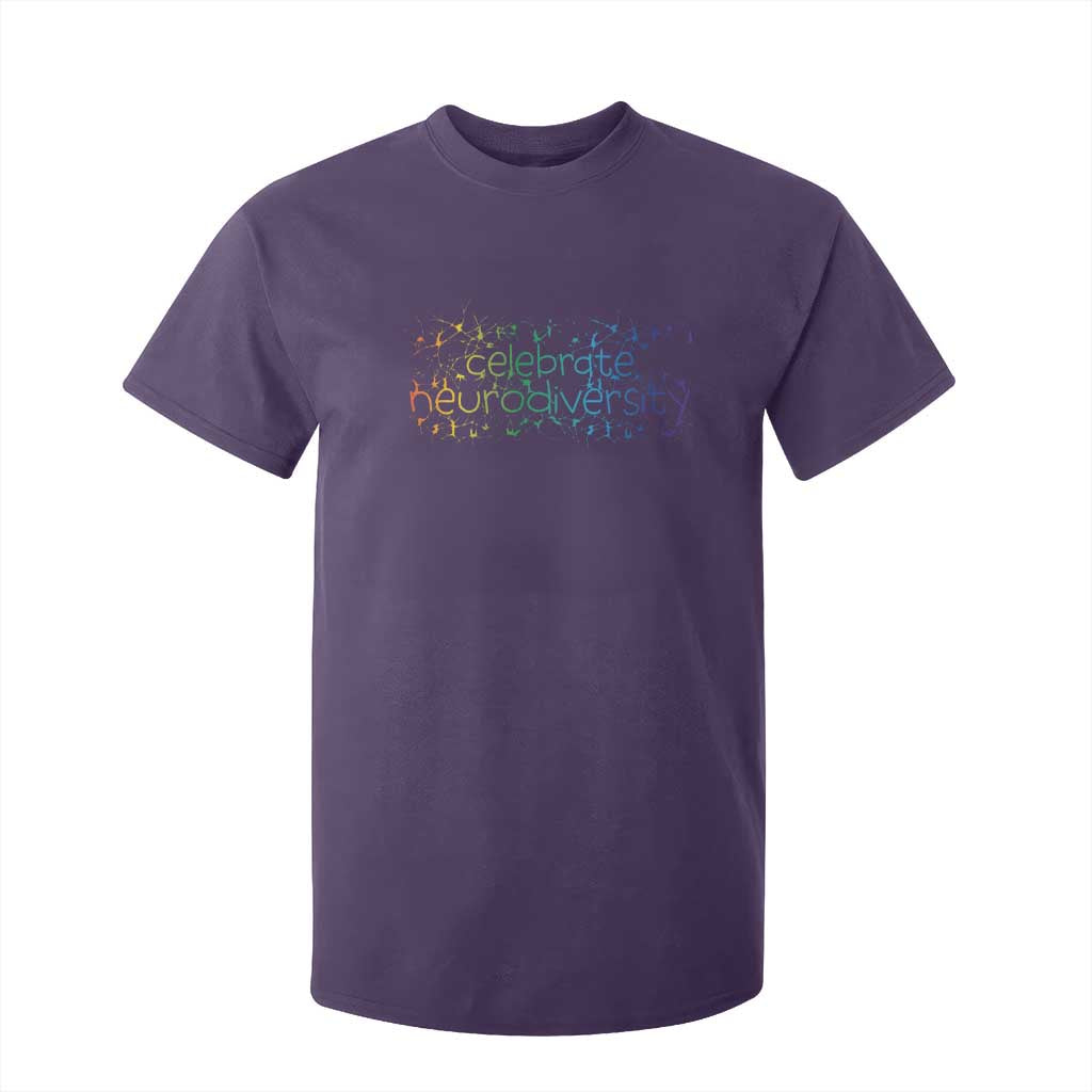 Celebrate Neurodiversity T Shirt For Kid Autism Support ASD ADHD Mental Health