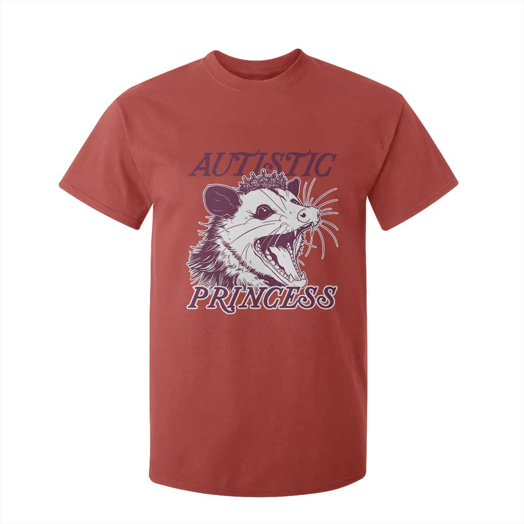 Funny Autistic Princess T Shirt For Kid Autism Support Opposum
