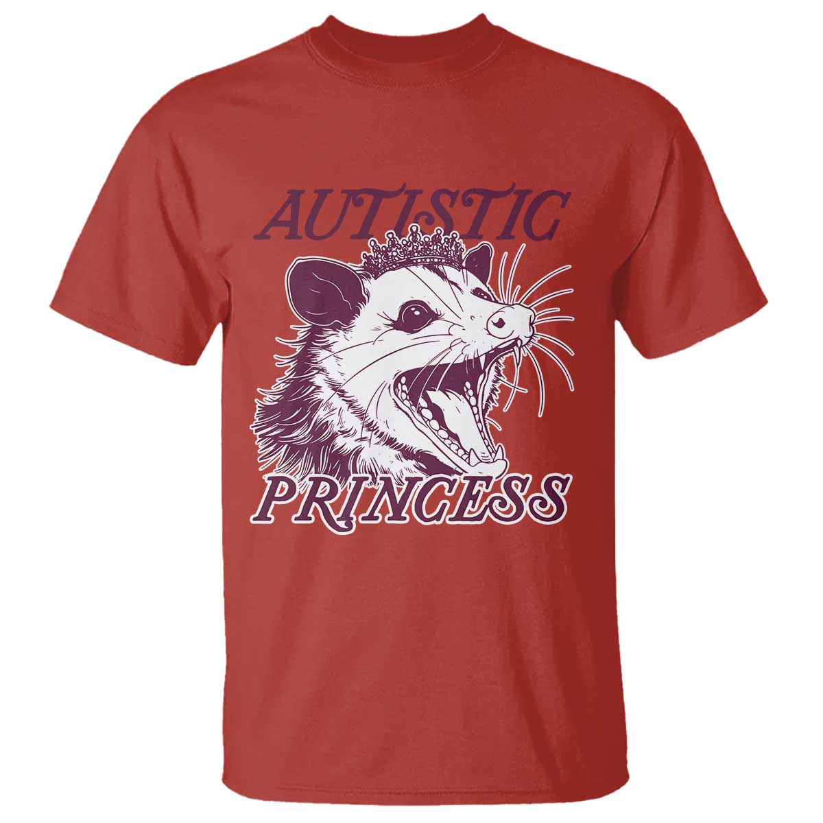Funny Autistic Princess T Shirt Autism Support Opposum