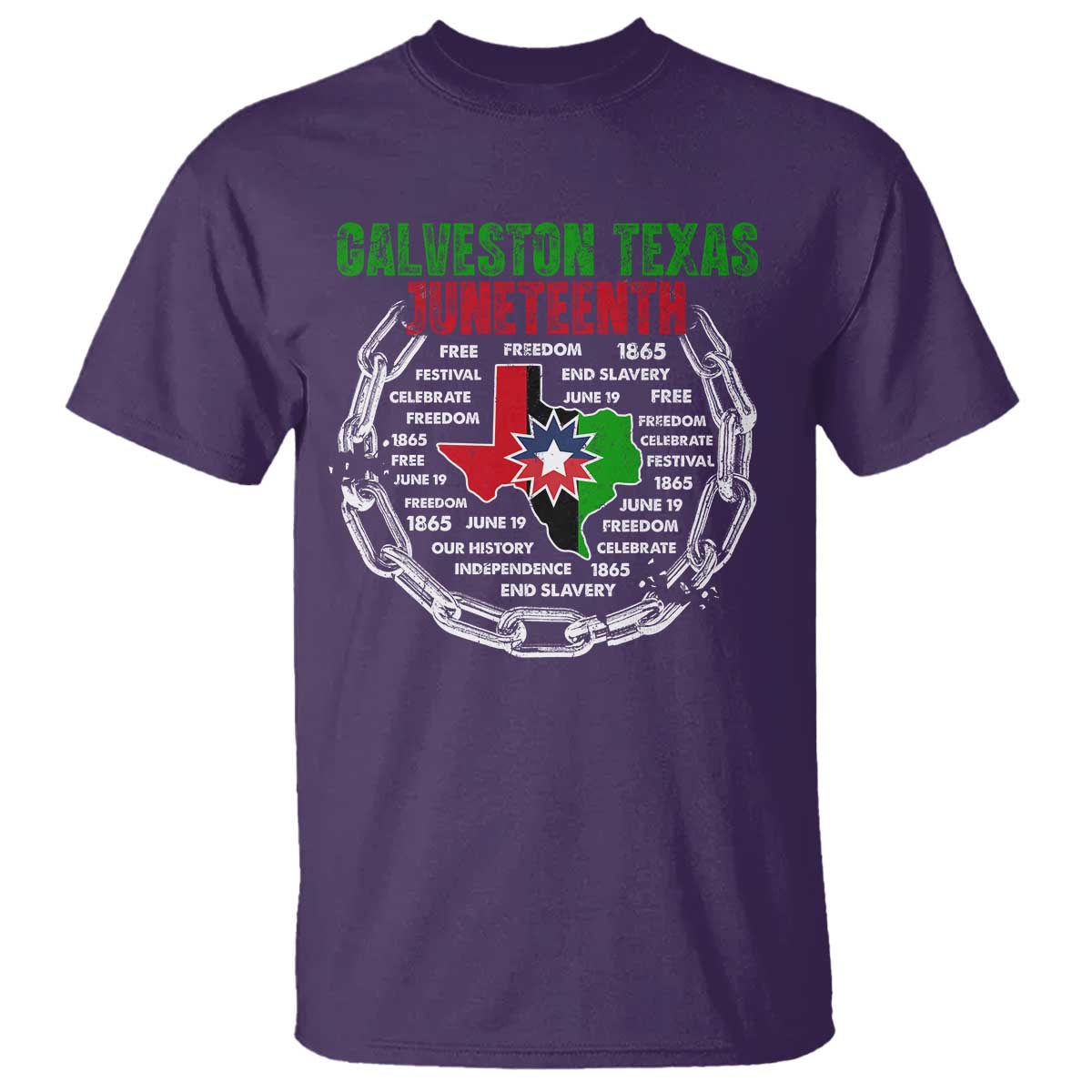 juneteenth-galveston-texas-t-shirt-break-the-chain-freedom-since-1865