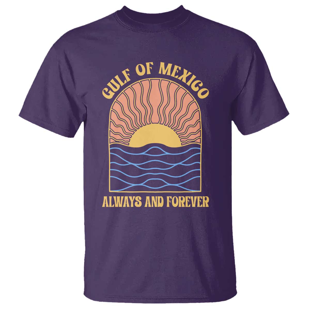 gulf-of-mexico-always-and-forever-t-shirt-retro-beach-sunset